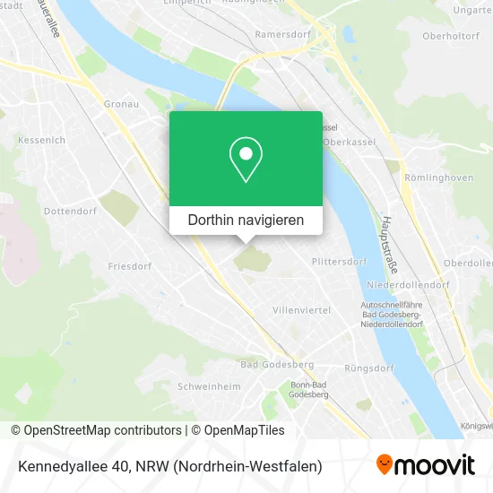 Kennedyallee 40 Karte