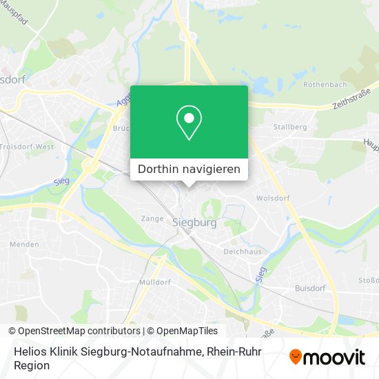 Helios Klinik Siegburg-Notaufnahme Karte