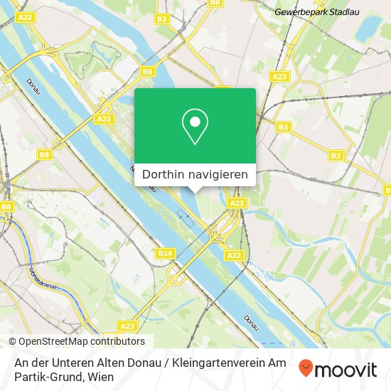 An der Unteren Alten Donau / Kleingartenverein Am Partik-Grund Karte