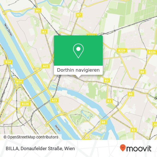 BILLA, Donaufelder Straße Karte