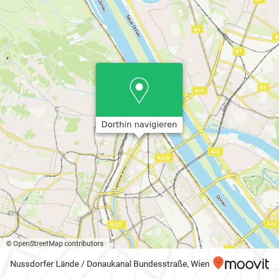 Nussdorfer Lände / Donaukanal Bundesstraße Karte