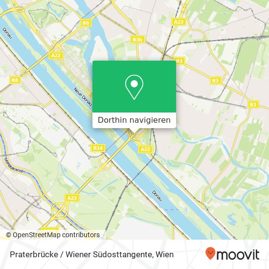 Praterbrücke / Wiener Südosttangente Karte