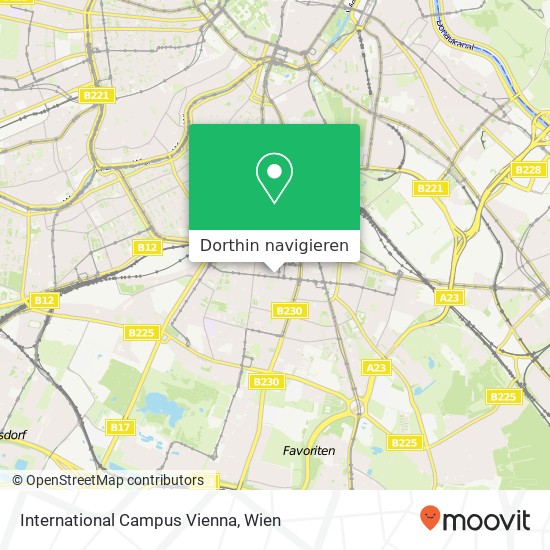International Campus Vienna Karte