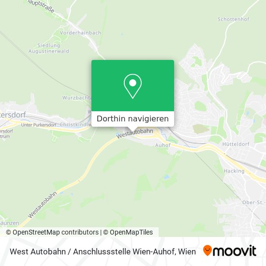 West Autobahn / Anschlussstelle Wien-Auhof Karte