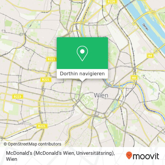 McDonald's (McDonald's Wien, Universitätsring) Karte