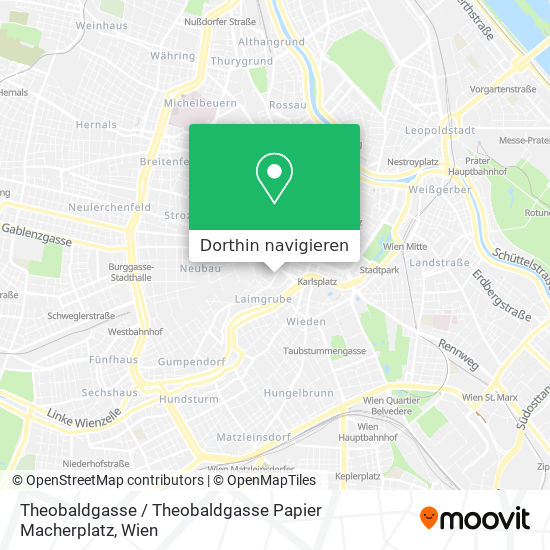 Theobaldgasse / Theobaldgasse Papier Macherplatz Karte