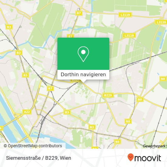 Siemensstraße / B229 Karte