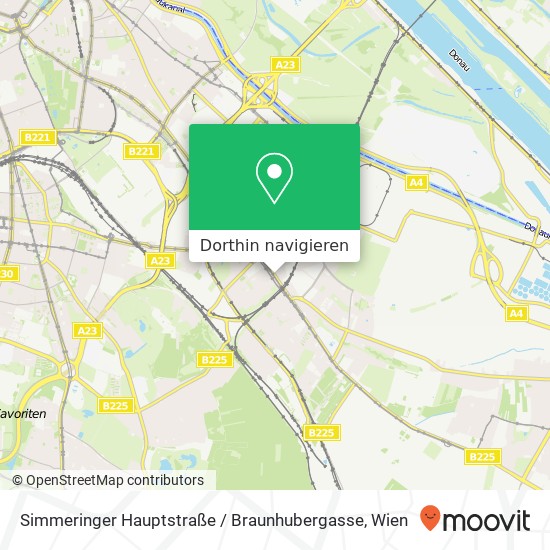 Simmeringer Hauptstraße / Braunhubergasse Karte