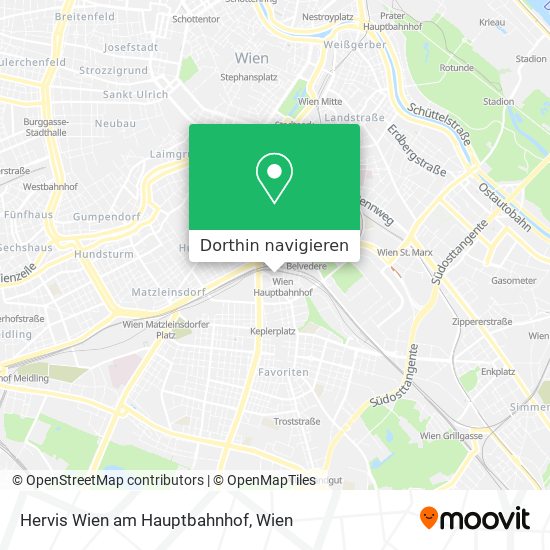 Hervis Wien am Hauptbahnhof Karte
