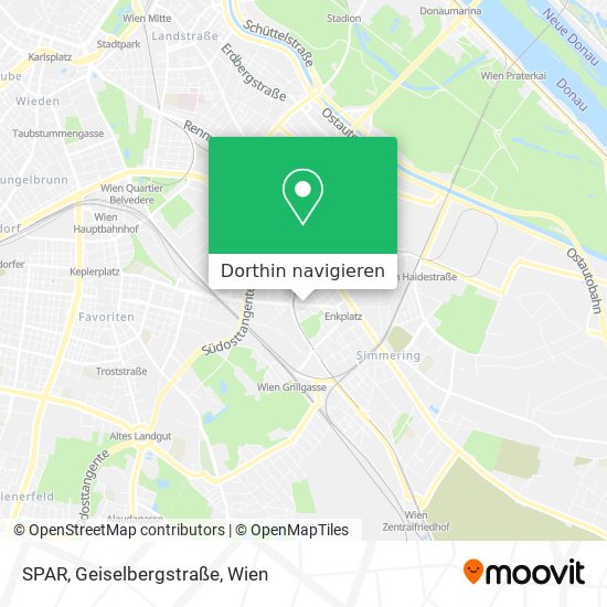 SPAR, Geiselbergstraße Karte