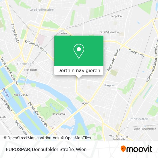 EUROSPAR, Donaufelder Straße Karte