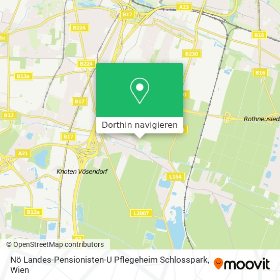 Nö Landes-Pensionisten-U Pflegeheim Schlosspark Karte