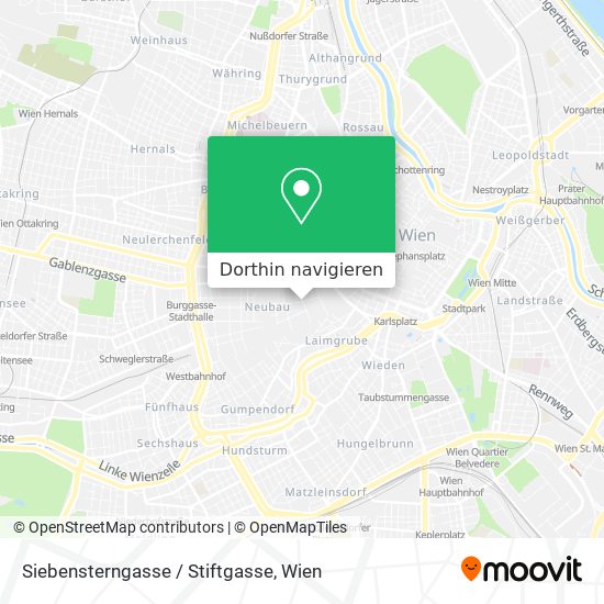 Siebensterngasse / Stiftgasse Karte