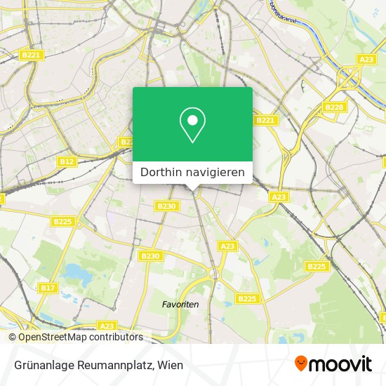 Grünanlage Reumannplatz Karte