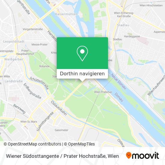 Wiener Südosttangente / Prater Hochstraße Karte