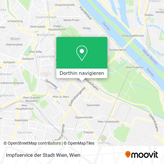 Impfservice der Stadt Wien Karte