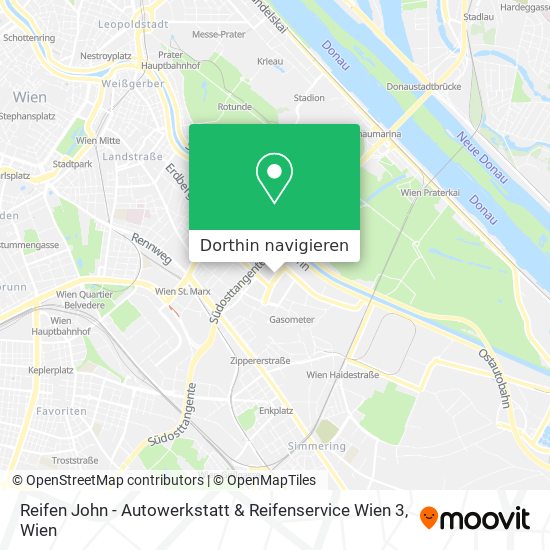 Reifen John - Autowerkstatt & Reifenservice Wien 3 Karte