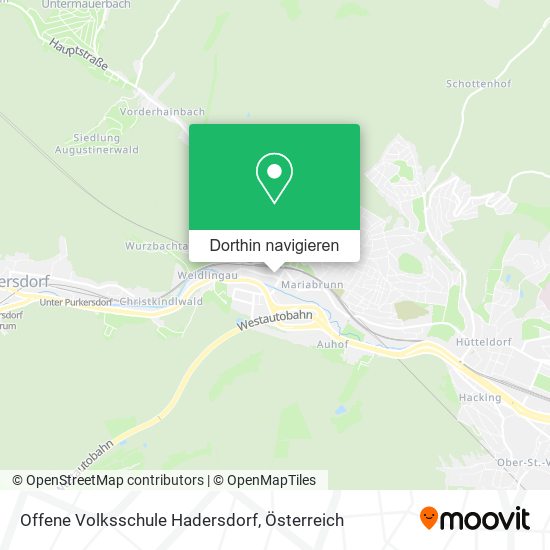 Offene Volksschule Hadersdorf Karte
