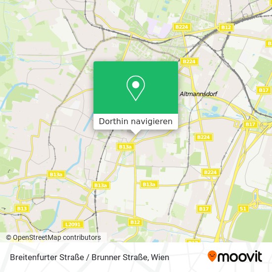Breitenfurter Straße / Brunner Straße Karte