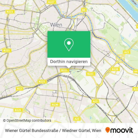 Wiener Gürtel Bundesstraße / Wiedner Gürtel Karte