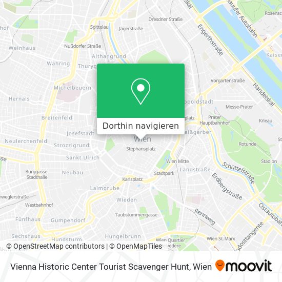 Vienna Historic Center Tourist Scavenger Hunt Karte