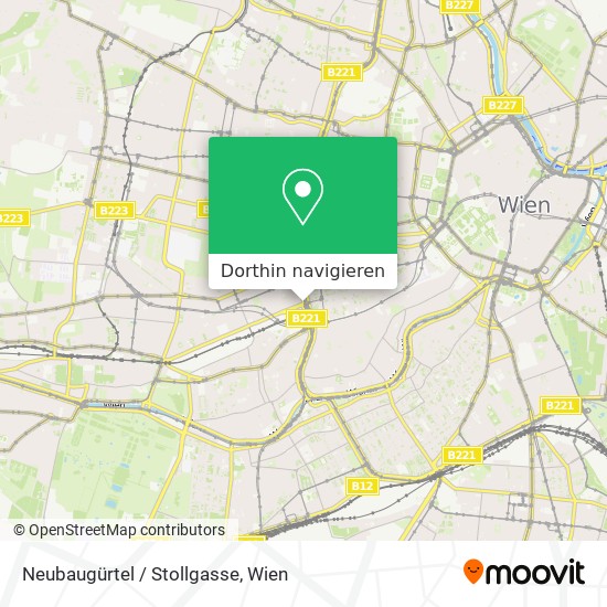 Neubaugürtel / Stollgasse Karte