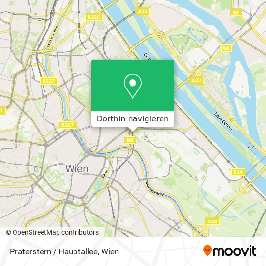 Praterstern / Hauptallee Karte