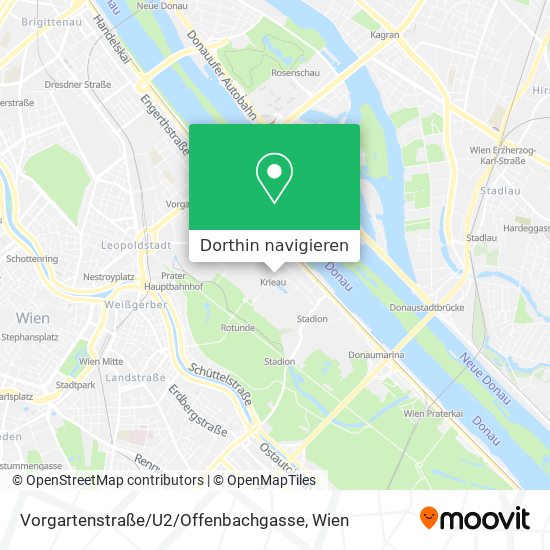 Vorgartenstraße / U2 / Offenbachgasse Karte