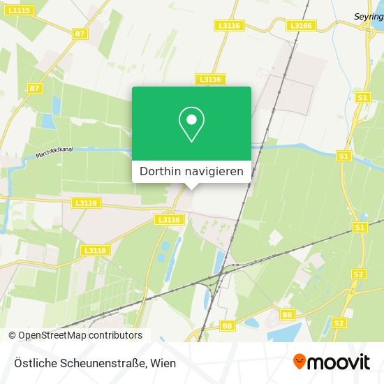 Östliche Scheunenstraße Karte