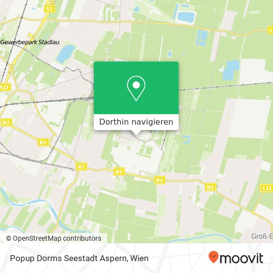 Popup Dorms Seestadt Aspern Karte