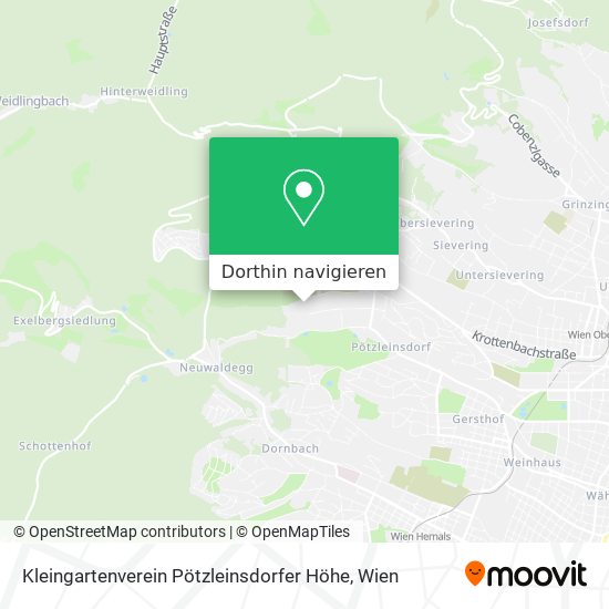 Kleingartenverein Pötzleinsdorfer Höhe Karte