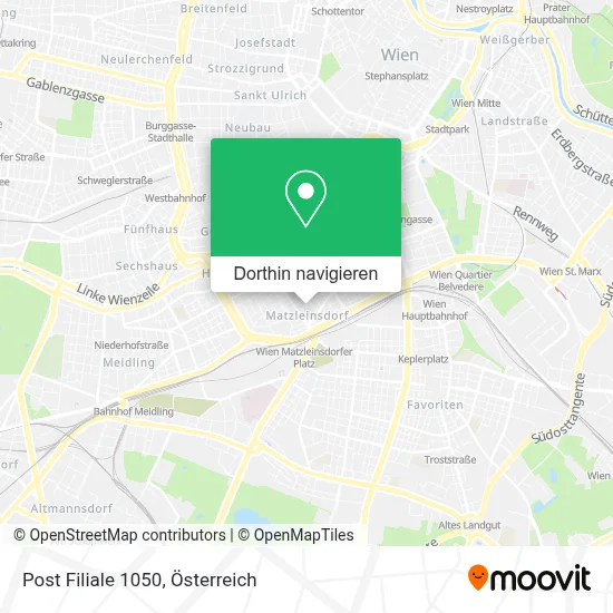 Post Filiale 1050 Karte