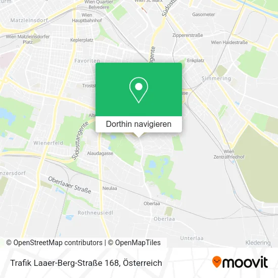 Trafik Laaer-Berg-Straße 168 Karte
