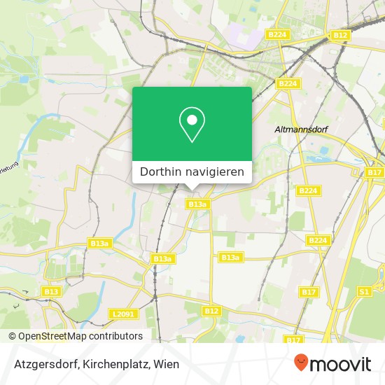 Atzgersdorf, Kirchenplatz Karte