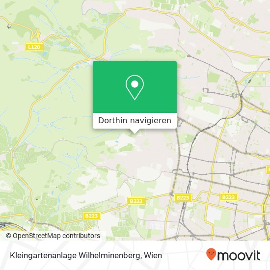 Kleingartenanlage Wilhelminenberg Karte