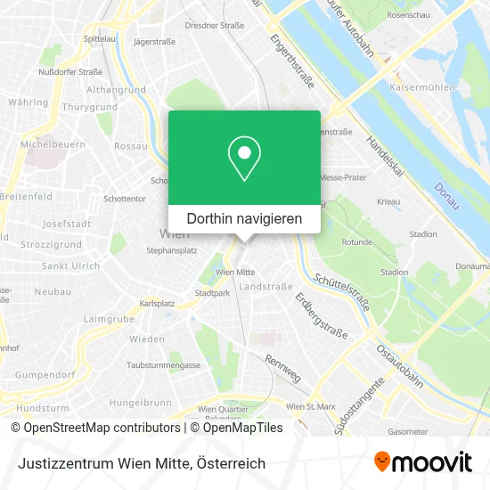 Justizzentrum Wien Mitte Karte
