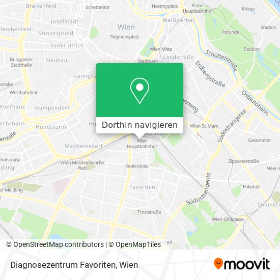 Diagnosezentrum Favoriten Karte