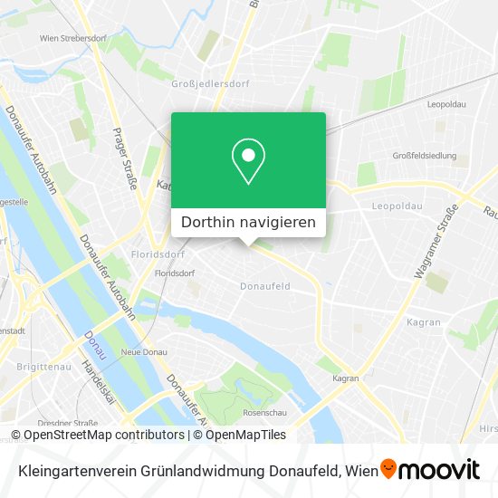 Kleingartenverein Grünlandwidmung Donaufeld Karte