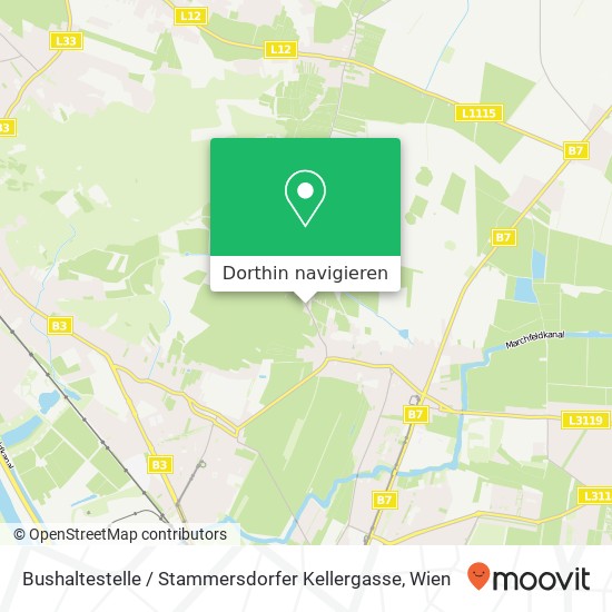 Bushaltestelle / Stammersdorfer Kellergasse Karte