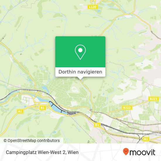 Campingplatz Wien-West 2 Karte