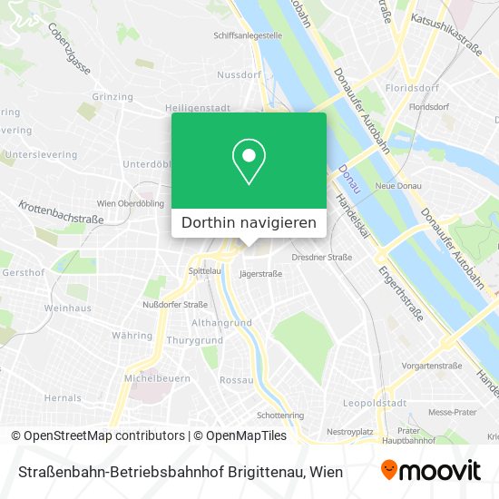 Straßenbahn-Betriebsbahnhof Brigittenau Karte