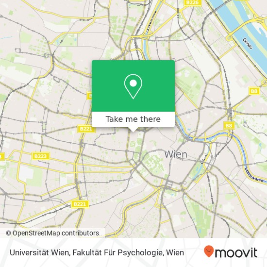 Universität Wien, Fakultät Für Psychologie Karte