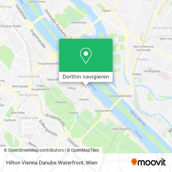 Hilton Vienna Danube Waterfront Karte