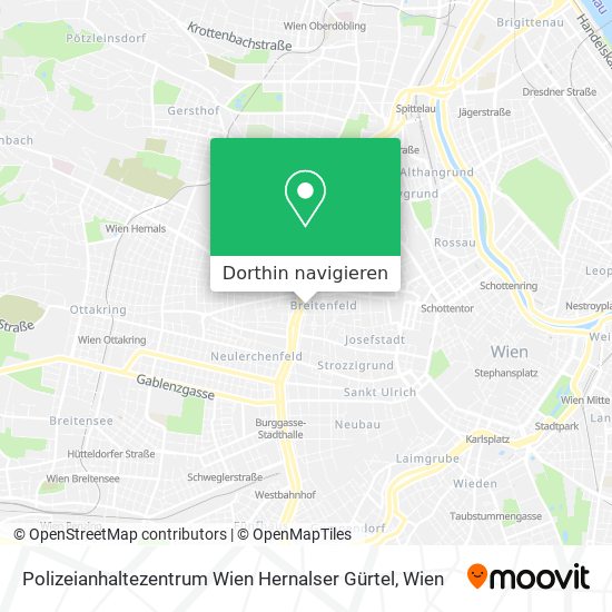 Polizeianhaltezentrum Wien Hernalser Gürtel Karte