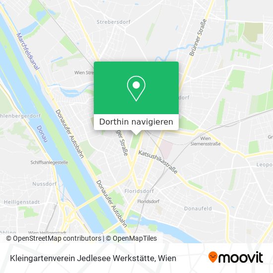 Kleingartenverein Jedlesee Werkstätte Karte
