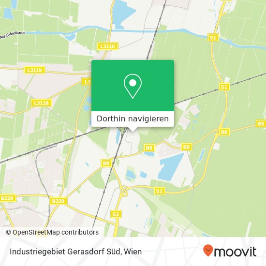 Industriegebiet Gerasdorf Süd Karte