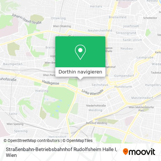 Straßenbahn-Betriebsbahnhof Rudolfsheim Halle I Karte
