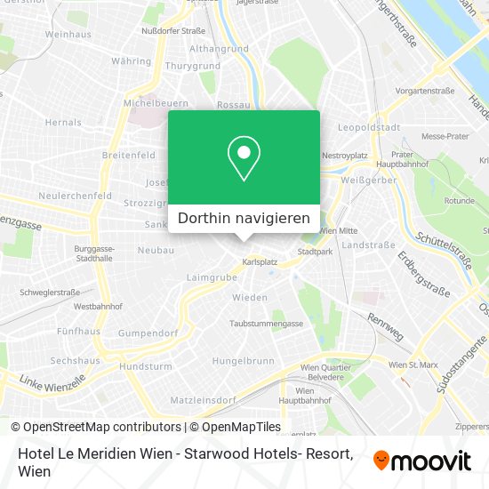 Hotel Le Meridien Wien - Starwood Hotels- Resort Karte