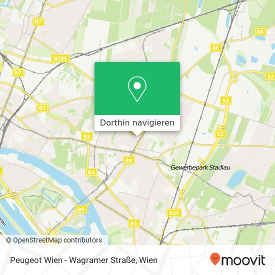 Peugeot Wien - Wagramer Straße Karte
