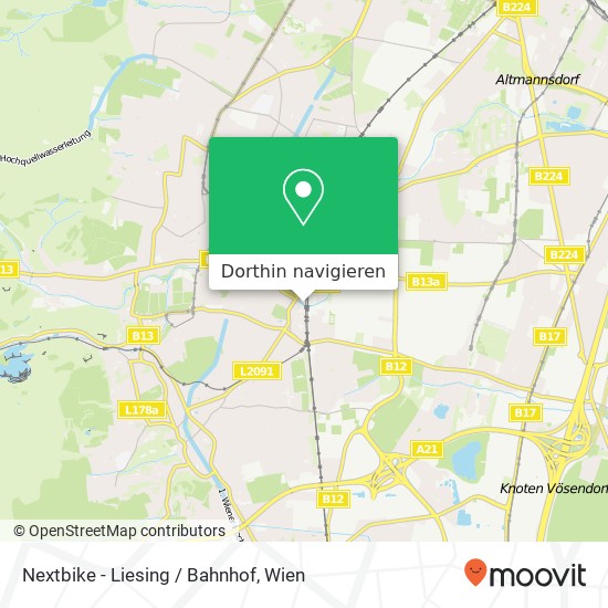 Nextbike - Liesing / Bahnhof Karte
